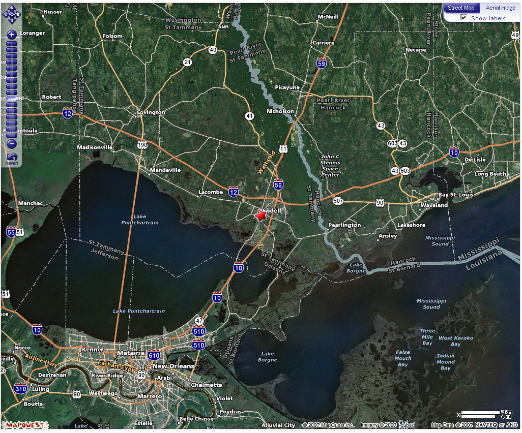 Mapquest Aerial Map